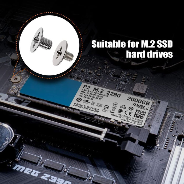 New M.2 SSD Screw Kit M.2 NVME SSD Mounting Screws M.2 Screws for Laptops