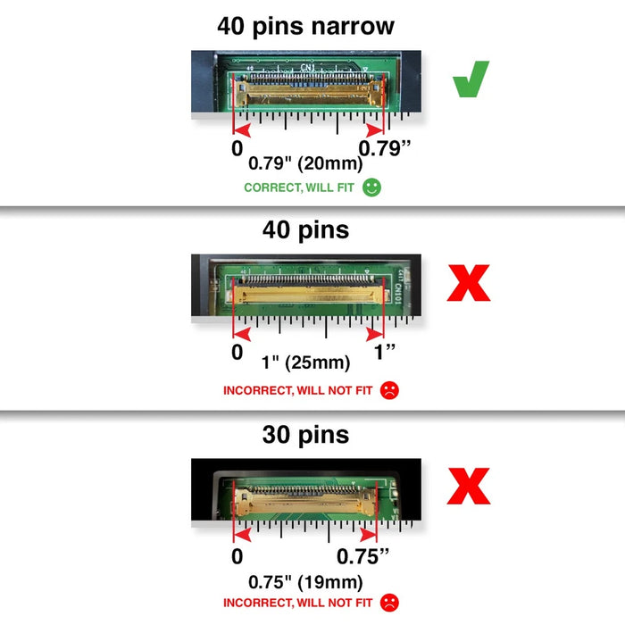 New NV156FHM-T08 V8.0 40 Pins Touch LCD LED Screen 1920x1080 IPS - LaptopParts.ca