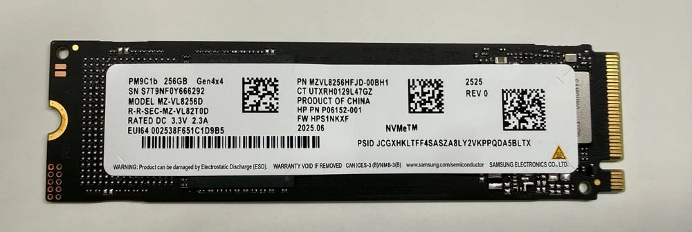 New Samsung 256GB SSD PM9C1b M.2 2280 NVMe PCIe Gen4x4 MZ-VL8256D - LaptopParts.ca