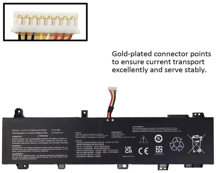 New Compatible Asus TUF Gaming A15 FA506 F15 FX506HM A17 FA706II C41N1906-1 90Wh