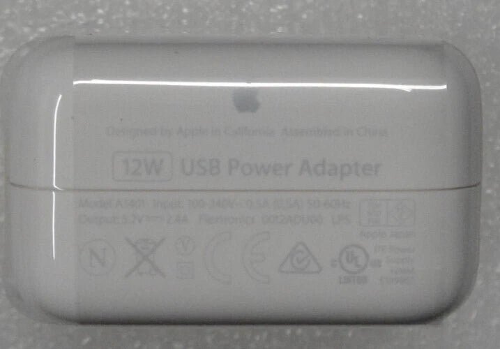 New Genuine Apple 12W USB Power Adapter With Lightning Cable A1401 MD836LL/A