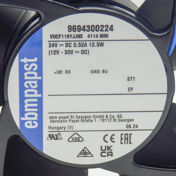 New Ebmpapst 4114NHH 24VDC Square 119mm x 199mm Tubeaxial Fan