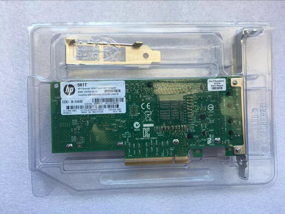 New HP 561T Dual Port RJ-45 10GB NIC PCIe x8 Network Card 716589-001 717708-001 - LaptopParts.ca