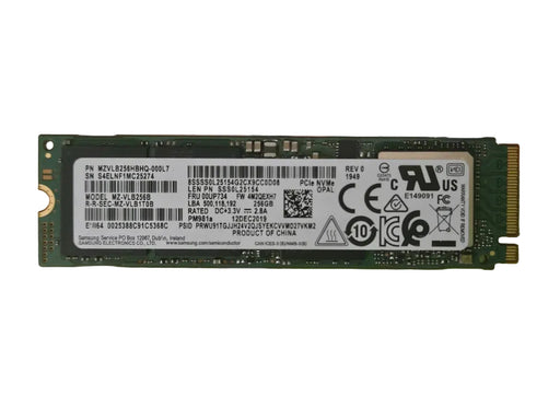 Samsung PM981a 256 GB NVMe M.2 Internal Solid State Drive SSS0L25154 00UP734 - LaptopParts.ca