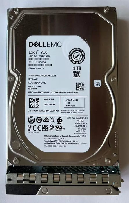 New Dell R440 T440 Seagate ST4000NM016A 4TB SATA 7.2K 6GBPS 3.5 Hard Drive 0XPJ47 XPJ47