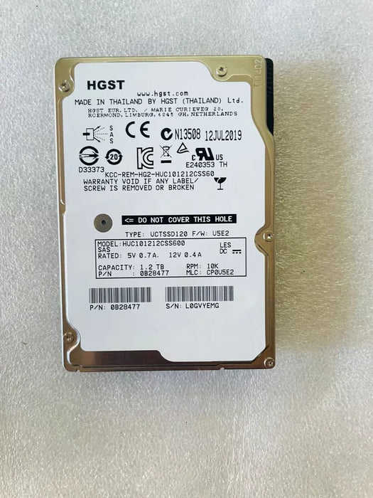 New HGST 1.2TB 10K 2.5" SAS 6.0GB/s Enterprise HDD HUC101212CSS600 Hard Drive 0B28477