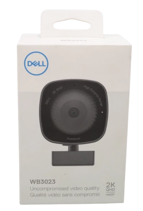 Dell WB3023 2K QHD 2560x1440 Autofocus Noise Reduction Mic USB Webcam JP1P2