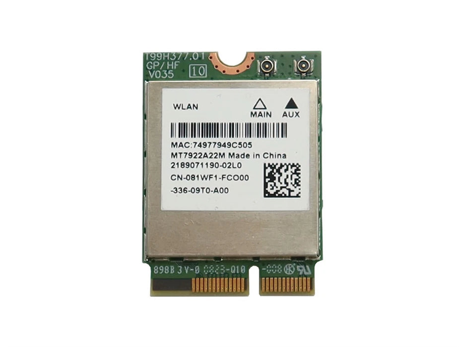 New Mediatek MT7922A22M M.2 2230 PCIE WIFI 802.11AX BLUETOOTH 5.2 WIFI Card 81WF1