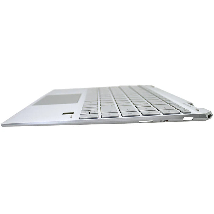 New HP Spectre X360 13-AW TPN-Q225 Palmrest With Backlit US English Keyboard and Touchpad Silver L72409-001 - LaptopParts.ca