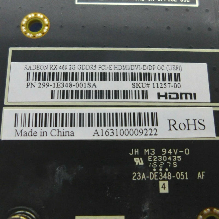 New Sapphire Radeon RX460 2GB GDDR5 PCI-E Video Card Dell 299-1E348-001SA 94NDT - LaptopParts.ca