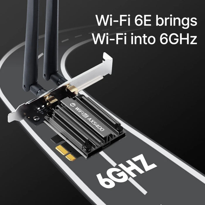 New AX5400 Bluetooth 5.3 802.11ax Tri-Band 2.4G/5G/6G WiFi 6E PCI-E Card