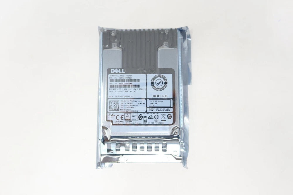 New Dell 480GB SAS 2.5" 12G MLC MU SSD Gen14 Solid State Drive 043PCJ 43PCJ PX05SVB048Y