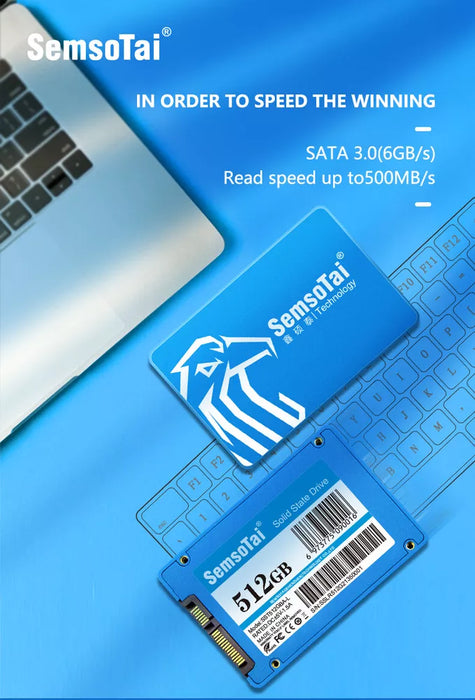 New Semsotai 1TB SSD 2.5'' SATA3.0 III Internal Solid State Hard Drive 550MB/S MAC/PC