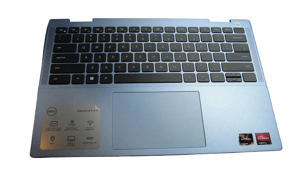 New Dell Inspiron 14 7430 7435 2-in-1 Palmrest w/ Backlit Keyboard & TouchPad WJ1MN 0WJ1MN - LaptopParts.ca