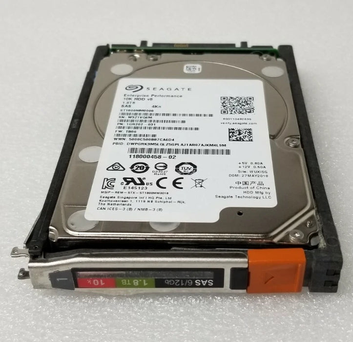 New Unity 500 600 1.8TB 10K 2.5″ 12Gb SAS Hard Drive HDD 005051633 005051636 D3-2S10-1800