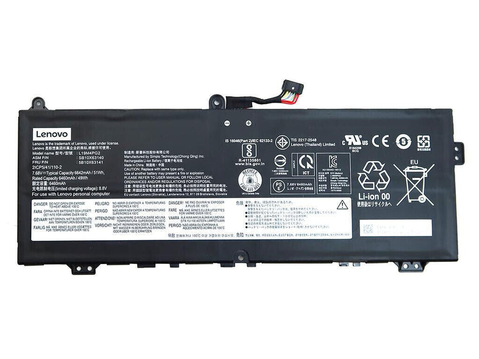 New Genuine Lenovo 5B10X63136 5B10X63138 5B10X63141 Battery 51WH