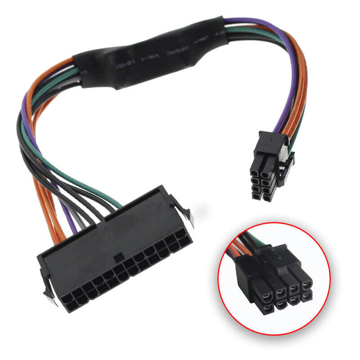 New ATX Power Supply Adapter Cable for DELL Optiplex Computers 24 to 8 Pin