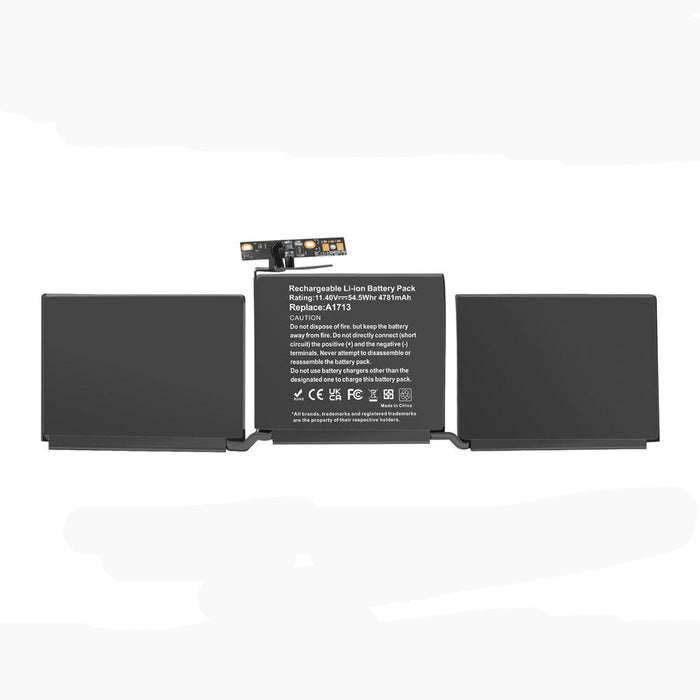 New Compatible Apple MacBook Pro 13 A1708 Mid 2017 MPXQ2LL/A Battery 54.5WH - LaptopParts.ca