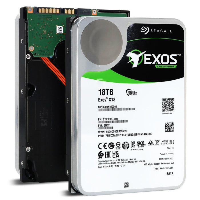 New Seagate Exos X18 18TB SATA 3.5" Enterprise Internal Hard Drive ST18000NM000J