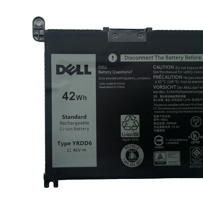 New Genuine Dell Inspiron 15 5584 3493 3581 3582 3583 3593 3781 3793 5493 5590 5593 5491 2-in-1 Battery 42Wh