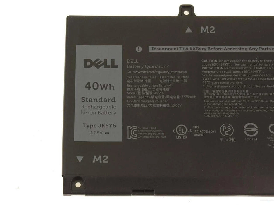 Nouvelle batterie Dell JK6Y6 0JK6Y6 CF5RH C5KG6 authentique 40 Wh