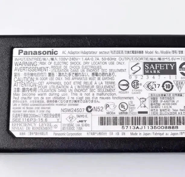 New Genuine Panasonic Toughbook CF-50 CF-51 CF-52 CF-53 CF-54 CF-73 AC Adapter Charger 110W