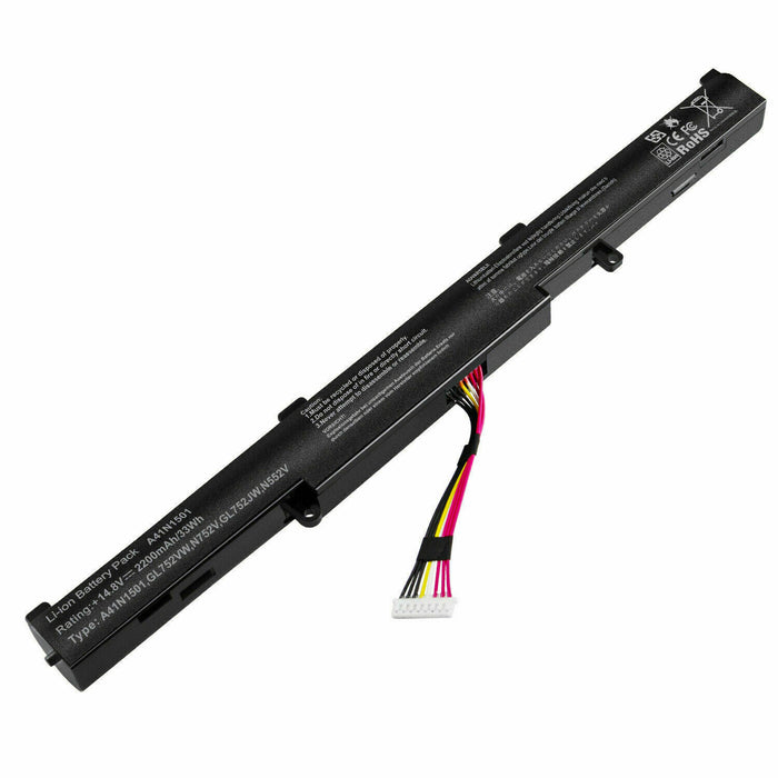 New Compatible Asus GL752VW-T4130T GL752VW-T4137T GL752VW-T4138T Battery 33WH