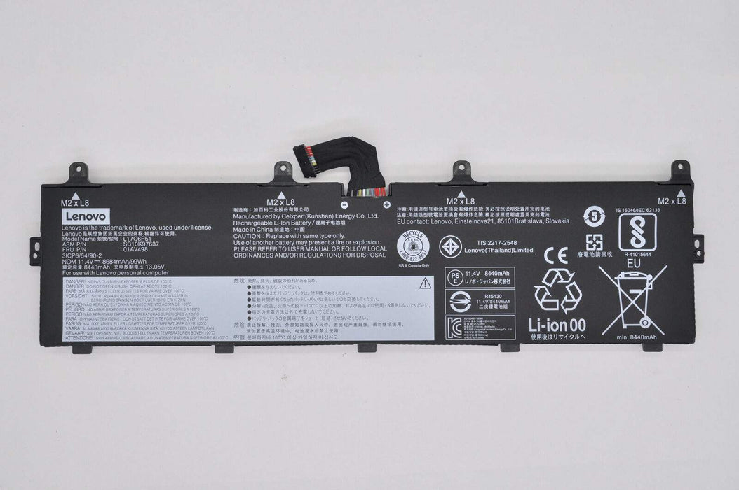 New Genuine Lenovo ThinkPad L17C6P51 L17M6P52 Battery 99WH — LaptopParts.ca