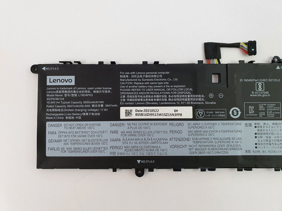 New Genuine Lenovo Yoga Slim 7 Pro 14ACH5 14IAH7 14IAP7 14IHU5 Battery 61WH - LaptopParts.ca
