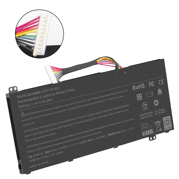 New Compatible Acer Aspire VN7-571G-55BL VN7-571G-70WH Battery 52.5WH - LaptopParts.ca