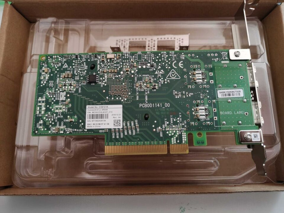 New Mellanox ConnectX-4 25Gigabit Ethernet Card PCI-E 3.0 CX4121A