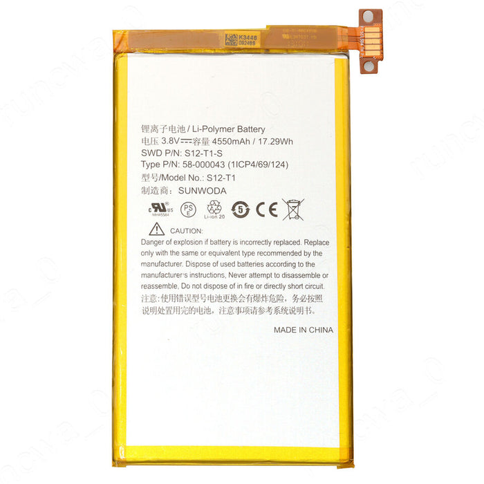 New C9R6QM S12-T1-S Amazon Kindle Fire HDX 3rd Gen 58-000043 Battery 17.29WH