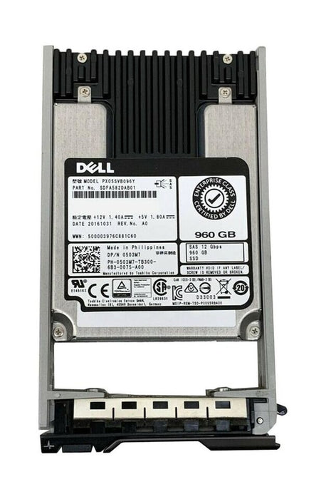 New Dell 960GB 12Gbps 0503M7 SAS Mix Use MLC 2.5 SSD PX05SVB096Y