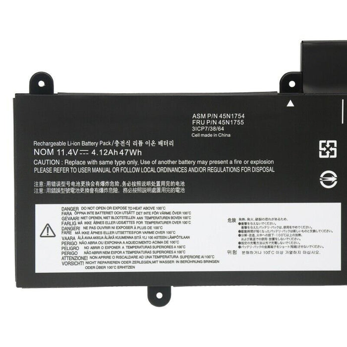 New Compatible Lenovo 45N1755 45N1756 45N1757 Battery 47WH