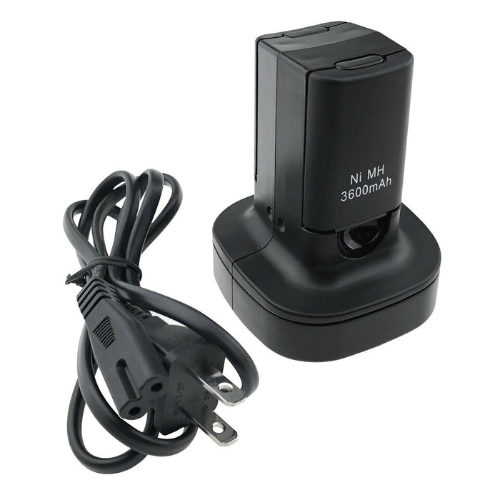New Dual Battery Charger Charging Station Dock For Xbox 360 Controller + 2x Battery