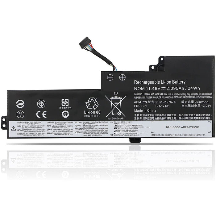 New Compatible Lenovo SB10K97576 SB10K97577 SB10K97578 Battery 24Wh - LaptopParts.ca