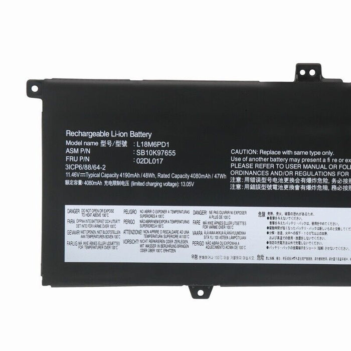 New Compatible Lenovo 02DL017 02DL018 02DL019 02DL020 Battery 48WH