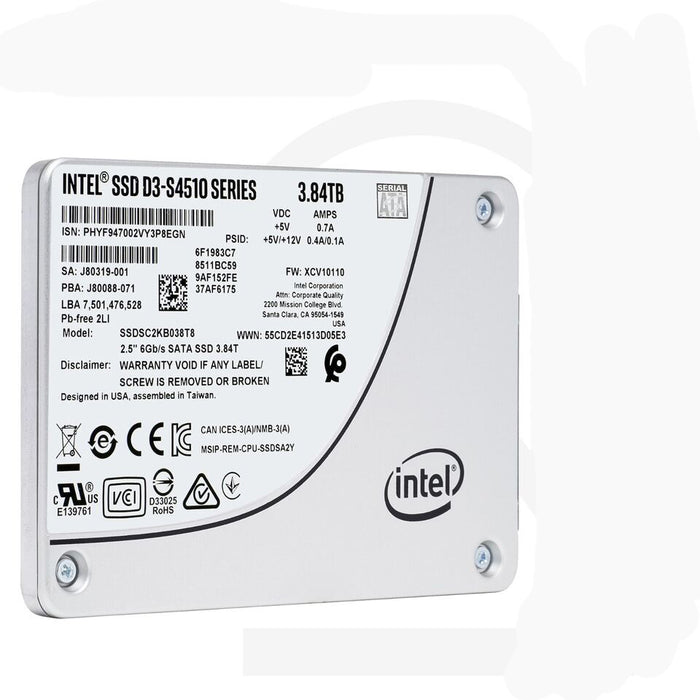 New Intel S4510 3.84TB SATA 6Gb/s 2.5-inch Enterprise SSD SSDSC2KB038T801