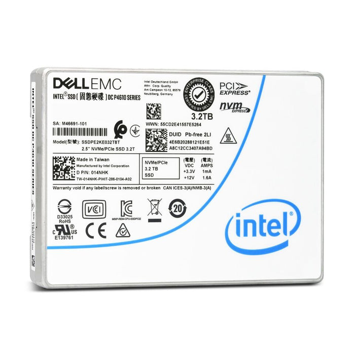 New Dell DC P4610 3.2TB NVMe PCIe Gen3 U.2 2.5" Enterprise SSD SSDPE2KE032T8TB