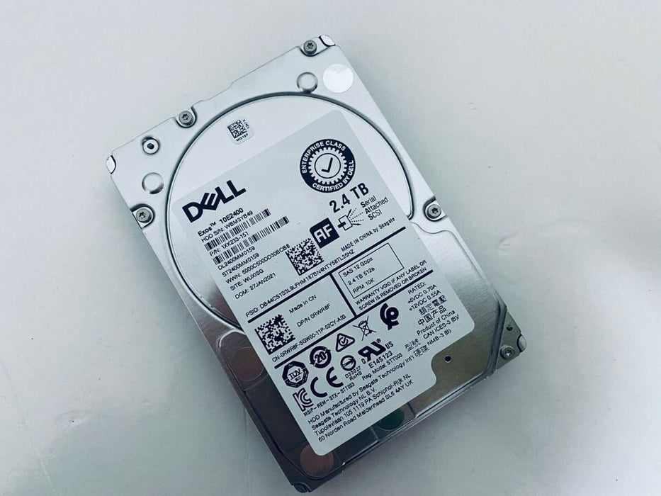 New Dell ST2400MM0159 RWR8F 0RWR8F 2.4TB 10K 12Gb/s 2.5" SAS Hard Drive