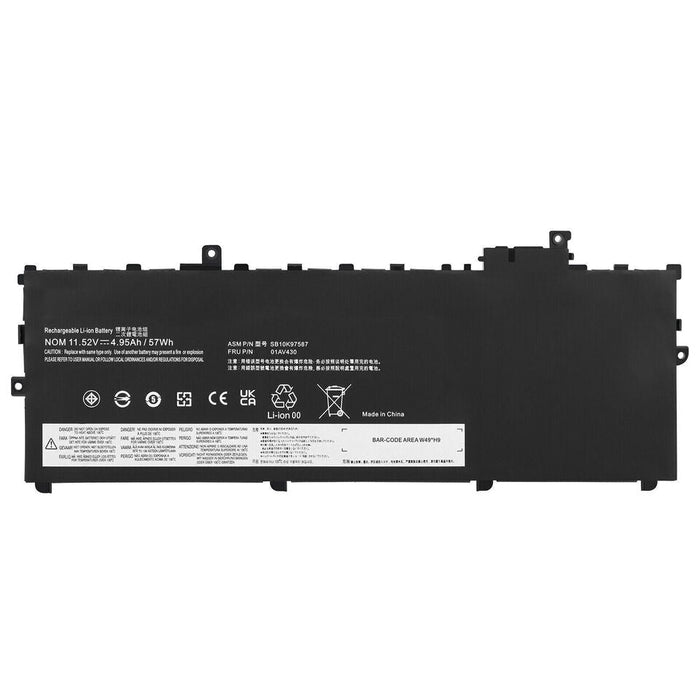 New Compatible Lenovo ThinkPad X1 Carbon 2018 20KHA001CD 20KHA000CD 20KHA00GCD Battery 57Wh