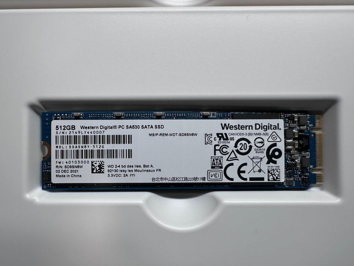 New WD 512GB SA530 SSD M.2 2280 SATA 6Gb/s SDASN8Y-256G-1122