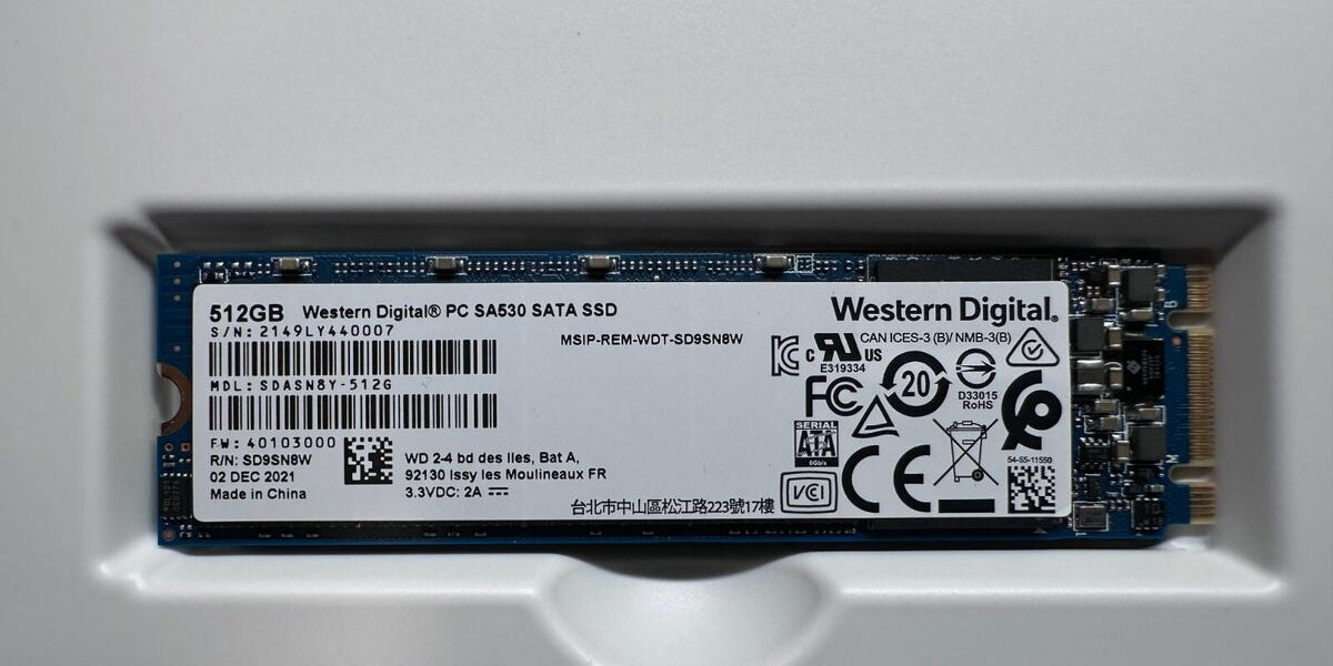 New WD 512GB SA530 SSD M.2 2280 SATA 6Gb/s SDASN8Y-256G-1122