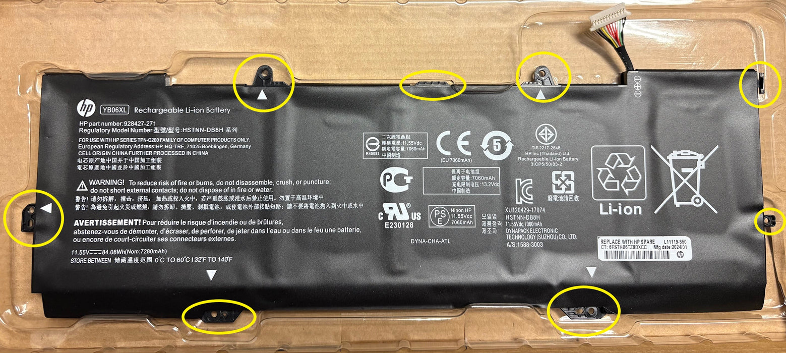 New Genuine HP Spectre x360 15-CH 15-ch001ng 15-ch031ng 15-CH002TX Battery 84.08Wh - LaptopParts.ca