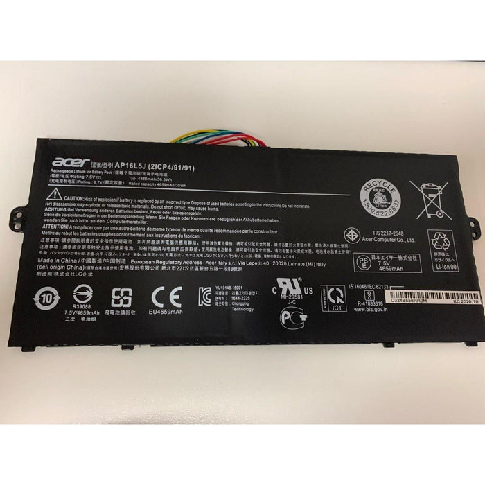 New Genuine Acer KT.00205.002 AP16L5J 2ICP4/91/91 AP16L8J Battery 36.5Wh