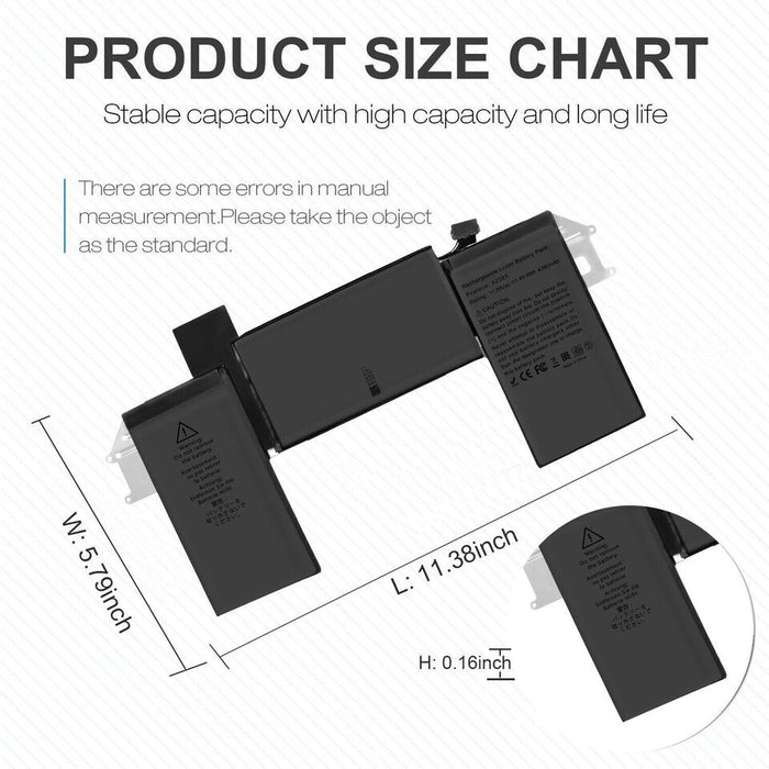 New Compatible Apple MacBook Air MGN63LL/A MGN73LL/A Battery 49.9WH