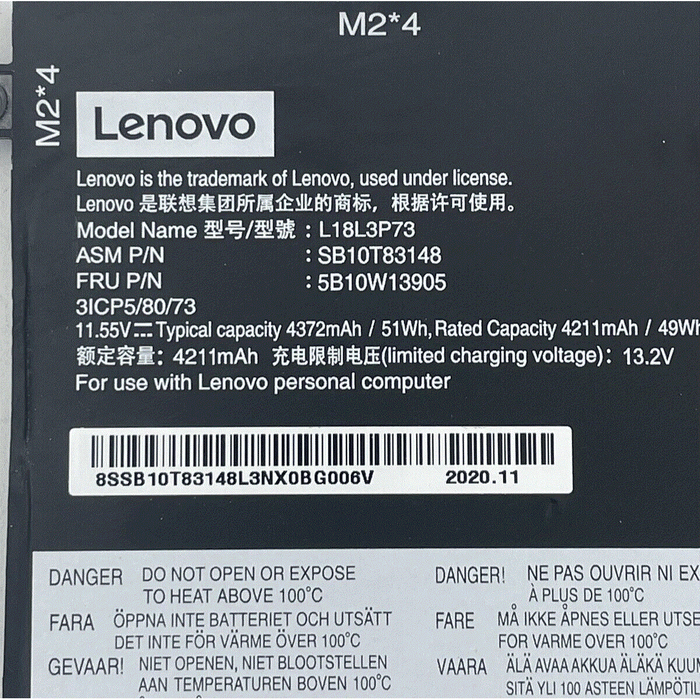 Lenovo ThinkPad T14 Gen 1 Gen 2 Genuine Battery 51WH New