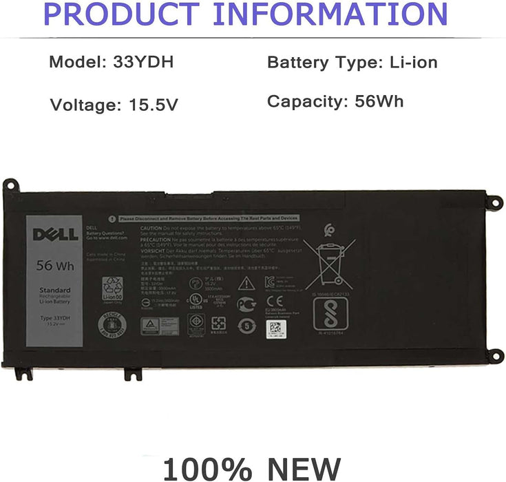 New Genuine Dell 033YDH 33YDH W7NKD 0PVHT1 81PF3 081PF3 P30E001 451-BCDM DNCWSCB6106B Battery 56Wh