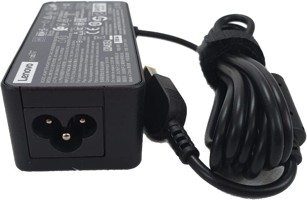 New Genuine Lenovo AC Adapter Charger 45N0293 45N0294 45W Square Yellow Tip