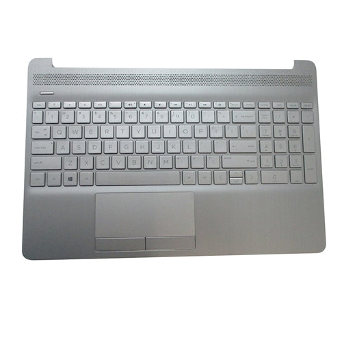 New Net - Palmrest Superiore Per HP 15-DW, 15-GW, 15s-DU, 15s-DY E Simili, Top Case Argento Senza Touchpad - Tastiera Italiana, Ricambio Originale Compatibile
